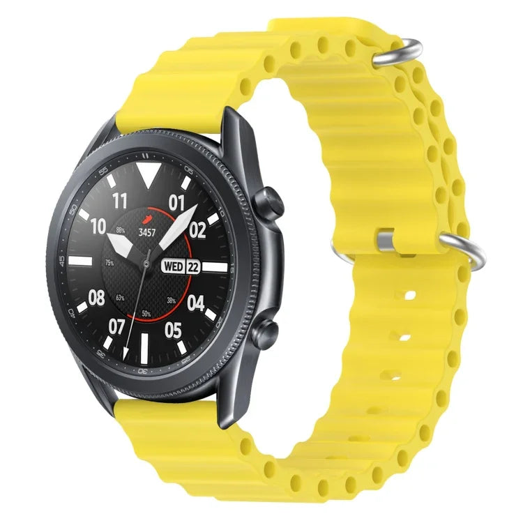 22mm 海洋風矽膠純色錶帶，適用於 Samsung Galaxy Watch3 45mm，適用於 Samsung Galaxy Watch 46mm，適用於 Samsung Gear S3 Classic，適用於 Samsung Gear S3 Frontier
