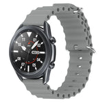 22mm 海洋風矽膠純色錶帶，適用於 Samsung Galaxy Watch3 45mm，適用於 Samsung Galaxy Watch 46mm，適用於 Samsung Gear S3 Classic，適用於 Samsung Gear S3 Frontier