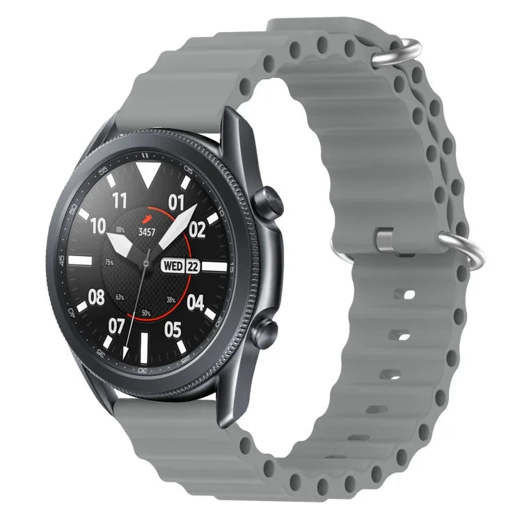 22mm 海洋風矽膠純色錶帶，適用於 Samsung Galaxy Watch3 45mm，適用於 Samsung Galaxy Watch 46mm，適用於 Samsung Gear S3 Classic，適用於 Samsung Gear S3 Frontier