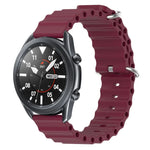 22mm 海洋風矽膠純色錶帶，適用於 Samsung Galaxy Watch3 45mm，適用於 Samsung Galaxy Watch 46mm，適用於 Samsung Gear S3 Classic，適用於 Samsung Gear S3 Frontier
