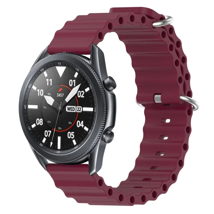 22mm 海洋風矽膠純色錶帶，適用於 Samsung Galaxy Watch3 45mm，適用於 Samsung Galaxy Watch 46mm，適用於 Samsung Gear S3 Classic，適用於 Samsung Gear S3 Frontier