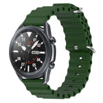 22mm 海洋風矽膠純色錶帶，適用於 Samsung Galaxy Watch3 45mm，適用於 Samsung Galaxy Watch 46mm，適用於 Samsung Gear S3 Classic，適用於 Samsung Gear S3 Frontier