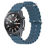 22mm 海洋風矽膠純色錶帶，適用於 Samsung Galaxy Watch3 45mm，適用於 Samsung Galaxy Watch 46mm，適用於 Samsung Gear S3 Classic，適用於 Samsung Gear S3 Frontier