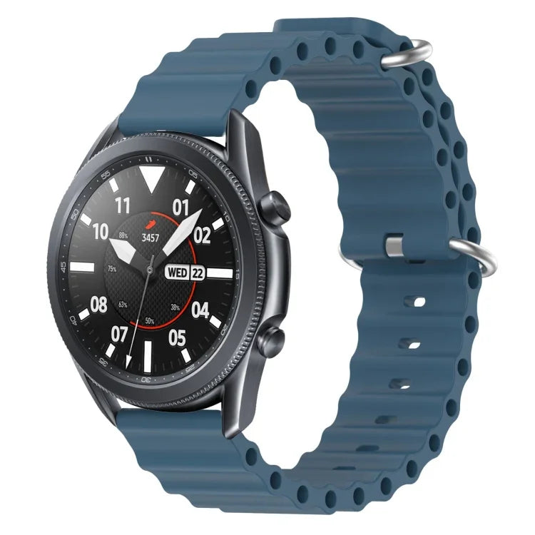 22mm 海洋風矽膠純色錶帶，適用於 Samsung Galaxy Watch3 45mm，適用於 Samsung Galaxy Watch 46mm，適用於 Samsung Gear S3 Classic，適用於 Samsung Gear S3 Frontier