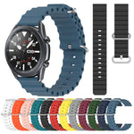 22mm 海洋風矽膠純色錶帶，適用於 Samsung Galaxy Watch3 45mm，適用於 Samsung Galaxy Watch 46mm，適用於 Samsung Gear S3 Classic，適用於 Samsung Gear S3 Frontier