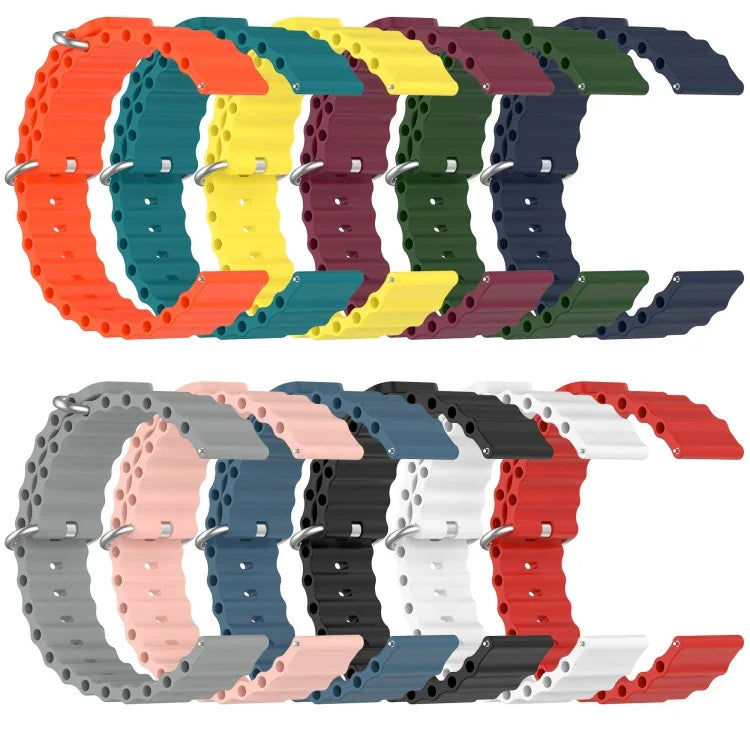 22mm 海洋風矽膠純色錶帶，適用於 Samsung Galaxy Watch3 45mm，適用於 Samsung Galaxy Watch 46mm，適用於 Samsung Gear S3 Classic，適用於 Samsung Gear S3 Frontier