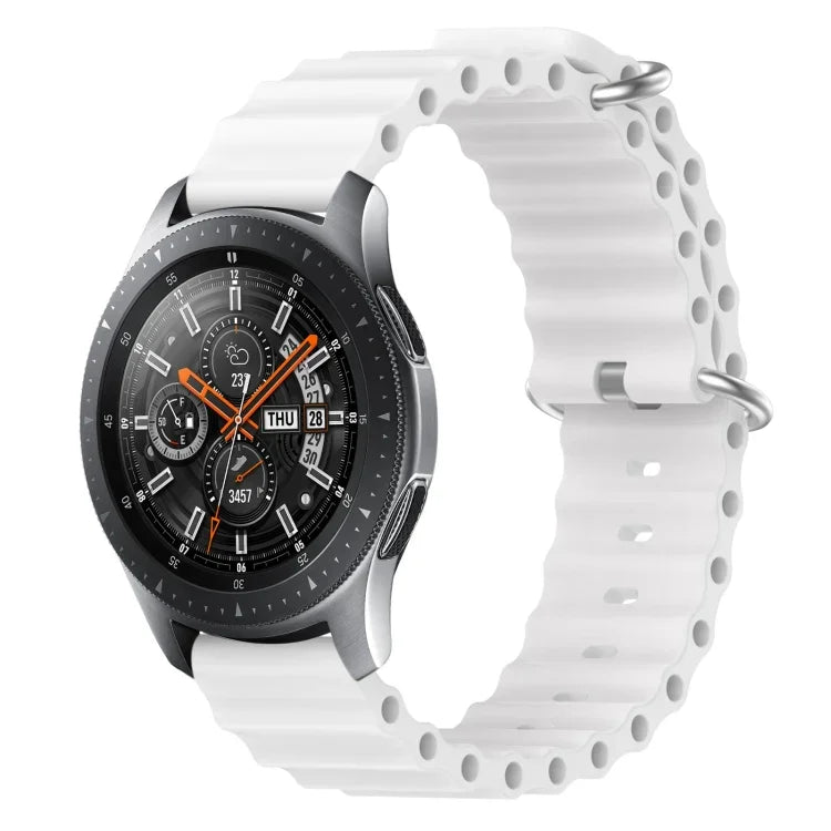 22mm 海洋風矽膠純色錶帶，適用於 Samsung Galaxy Watch3 45mm，適用於 Samsung Galaxy Watch 46mm，適用於 Samsung Gear S3 Classic，適用於 Samsung Gear S3 Frontier