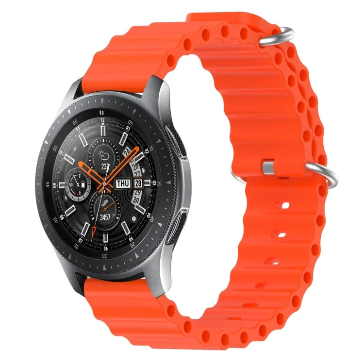 22mm 海洋風矽膠純色錶帶，適用於 Samsung Galaxy Watch3 45mm，適用於 Samsung Galaxy Watch 46mm，適用於 Samsung Gear S3 Classic，適用於 Samsung Gear S3 Frontier