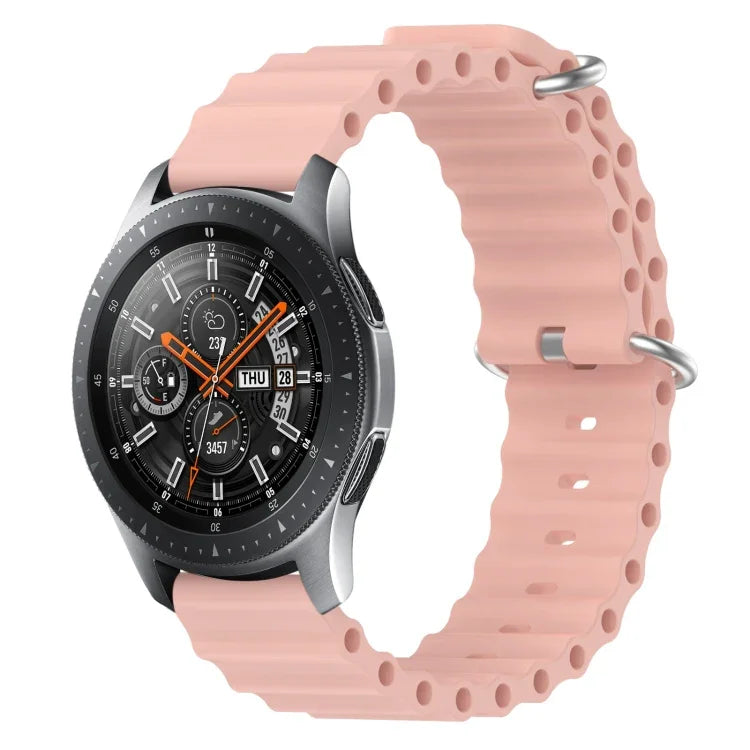 22mm 海洋風矽膠純色錶帶，適用於 Samsung Galaxy Watch3 45mm，適用於 Samsung Galaxy Watch 46mm，適用於 Samsung Gear S3 Classic，適用於 Samsung Gear S3 Frontier