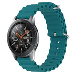 22mm 海洋風矽膠純色錶帶，適用於 Samsung Galaxy Watch3 45mm，適用於 Samsung Galaxy Watch 46mm，適用於 Samsung Gear S3 Classic，適用於 Samsung Gear S3 Frontier