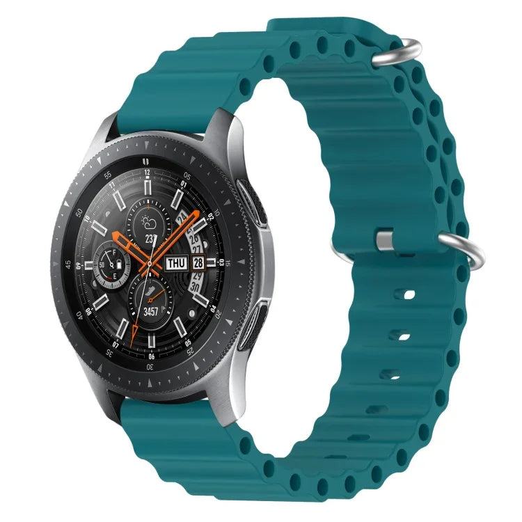 22mm 海洋風矽膠純色錶帶，適用於 Samsung Galaxy Watch3 45mm，適用於 Samsung Galaxy Watch 46mm，適用於 Samsung Gear S3 Classic，適用於 Samsung Gear S3 Frontier