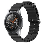 22mm 海洋風矽膠純色錶帶，適用於 Samsung Galaxy Watch3 45mm，適用於 Samsung Galaxy Watch 46mm，適用於 Samsung Gear S3 Classic，適用於 Samsung Gear S3 Frontier