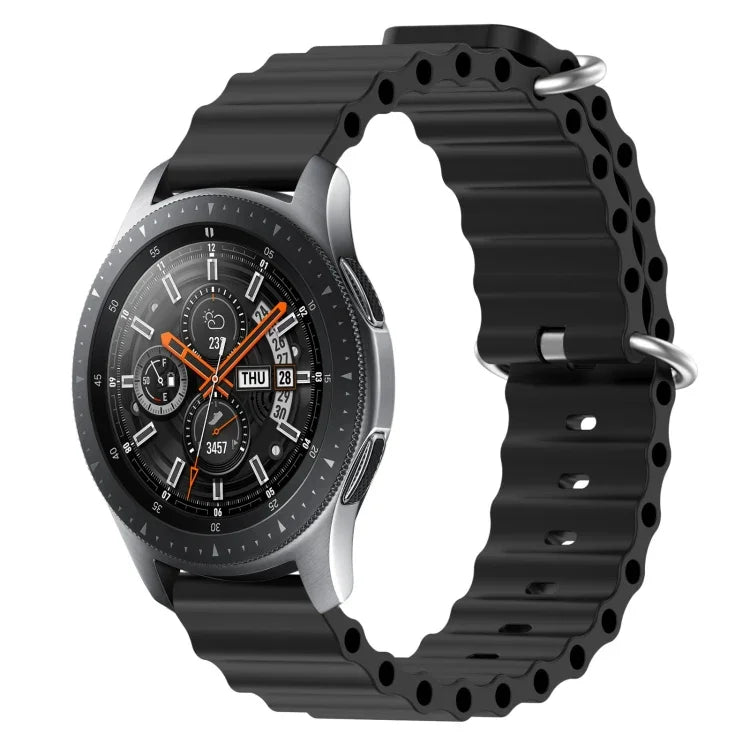 22mm 海洋風矽膠純色錶帶，適用於 Samsung Galaxy Watch3 45mm，適用於 Samsung Galaxy Watch 46mm，適用於 Samsung Gear S3 Classic，適用於 Samsung Gear S3 Frontier