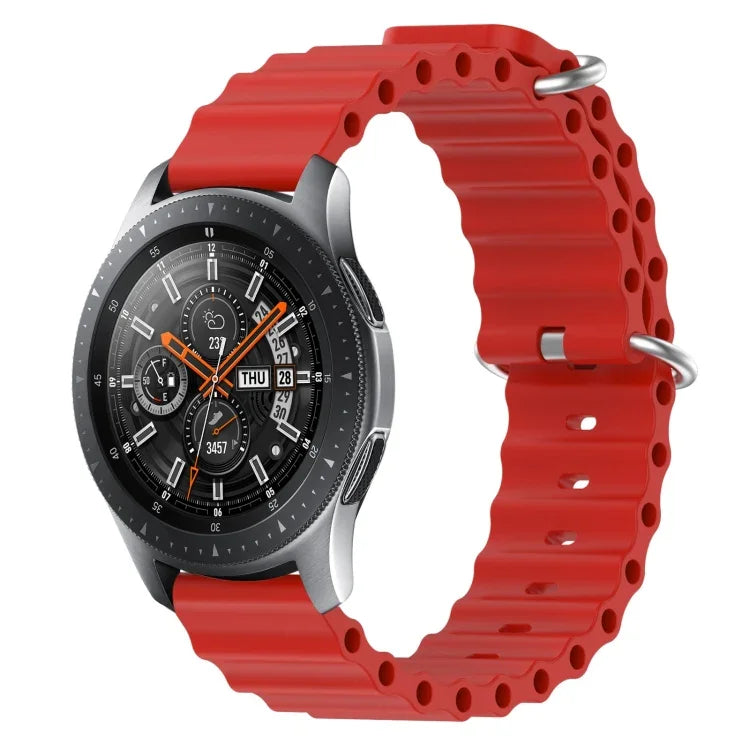 22mm 海洋風矽膠純色錶帶，適用於 Samsung Galaxy Watch3 45mm，適用於 Samsung Galaxy Watch 46mm，適用於 Samsung Gear S3 Classic，適用於 Samsung Gear S3 Frontier