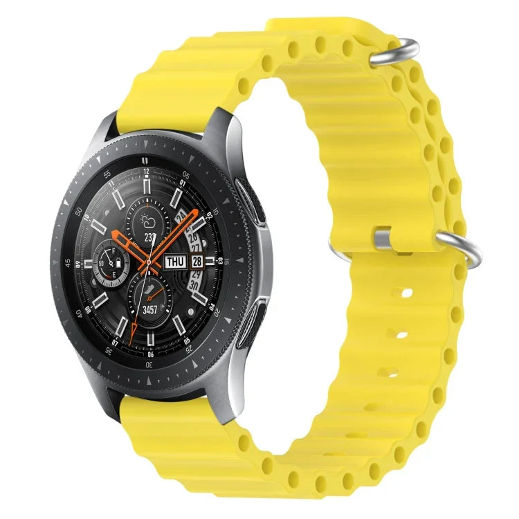 22mm 海洋風矽膠純色錶帶，適用於 Samsung Galaxy Watch3 45mm，適用於 Samsung Galaxy Watch 46mm，適用於 Samsung Gear S3 Classic，適用於 Samsung Gear S3 Frontier