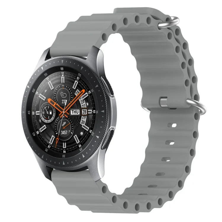 22mm 海洋風矽膠純色錶帶，適用於 Samsung Galaxy Watch3 45mm，適用於 Samsung Galaxy Watch 46mm，適用於 Samsung Gear S3 Classic，適用於 Samsung Gear S3 Frontier