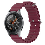22mm 海洋風矽膠純色錶帶，適用於 Samsung Galaxy Watch3 45mm，適用於 Samsung Galaxy Watch 46mm，適用於 Samsung Gear S3 Classic，適用於 Samsung Gear S3 Frontier