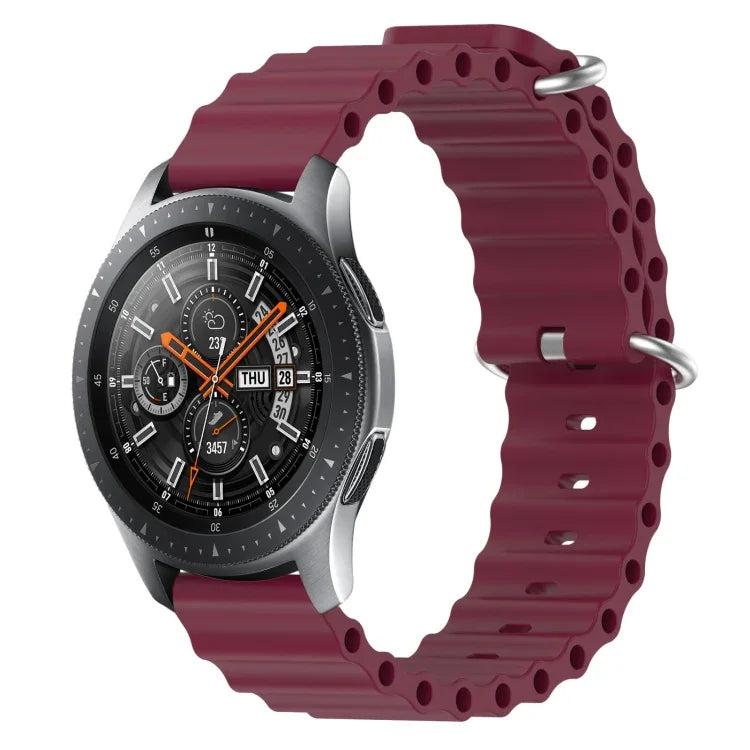 22mm 海洋風矽膠純色錶帶，適用於 Samsung Galaxy Watch3 45mm，適用於 Samsung Galaxy Watch 46mm，適用於 Samsung Gear S3 Classic，適用於 Samsung Gear S3 Frontier