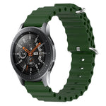22mm 海洋風矽膠純色錶帶，適用於 Samsung Galaxy Watch3 45mm，適用於 Samsung Galaxy Watch 46mm，適用於 Samsung Gear S3 Classic，適用於 Samsung Gear S3 Frontier