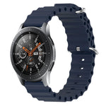 22mm 海洋風矽膠純色錶帶，適用於 Samsung Galaxy Watch3 45mm，適用於 Samsung Galaxy Watch 46mm，適用於 Samsung Gear S3 Classic，適用於 Samsung Gear S3 Frontier