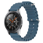 22mm 海洋風矽膠純色錶帶，適用於 Samsung Galaxy Watch3 45mm，適用於 Samsung Galaxy Watch 46mm，適用於 Samsung Gear S3 Classic，適用於 Samsung Gear S3 Frontier