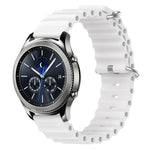 22mm 海洋風矽膠純色錶帶，適用於 Samsung Galaxy Watch3 45mm，適用於 Samsung Galaxy Watch 46mm，適用於 Samsung Gear S3 Classic，適用於 Samsung Gear S3 Frontier