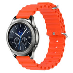 22mm 海洋風矽膠純色錶帶，適用於 Samsung Galaxy Watch3 45mm，適用於 Samsung Galaxy Watch 46mm，適用於 Samsung Gear S3 Classic，適用於 Samsung Gear S3 Frontier