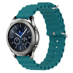 22mm 海洋風矽膠純色錶帶，適用於 Samsung Galaxy Watch3 45mm，適用於 Samsung Galaxy Watch 46mm，適用於 Samsung Gear S3 Classic，適用於 Samsung Gear S3 Frontier