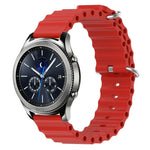 22mm 海洋風矽膠純色錶帶，適用於 Samsung Galaxy Watch3 45mm，適用於 Samsung Galaxy Watch 46mm，適用於 Samsung Gear S3 Classic，適用於 Samsung Gear S3 Frontier