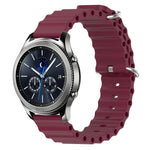 22mm 海洋風矽膠純色錶帶，適用於 Samsung Galaxy Watch3 45mm，適用於 Samsung Galaxy Watch 46mm，適用於 Samsung Gear S3 Classic，適用於 Samsung Gear S3 Frontier
