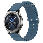 22mm 海洋風矽膠純色錶帶，適用於 Samsung Galaxy Watch3 45mm，適用於 Samsung Galaxy Watch 46mm，適用於 Samsung Gear S3 Classic，適用於 Samsung Gear S3 Frontier