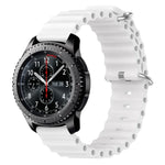 22mm 海洋風矽膠純色錶帶，適用於 Samsung Galaxy Watch3 45mm，適用於 Samsung Galaxy Watch 46mm，適用於 Samsung Gear S3 Classic，適用於 Samsung Gear S3 Frontier