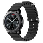 22mm 海洋風矽膠純色錶帶，適用於 Samsung Galaxy Watch3 45mm，適用於 Samsung Galaxy Watch 46mm，適用於 Samsung Gear S3 Classic，適用於 Samsung Gear S3 Frontier