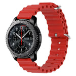 22mm 海洋風矽膠純色錶帶，適用於 Samsung Galaxy Watch3 45mm，適用於 Samsung Galaxy Watch 46mm，適用於 Samsung Gear S3 Classic，適用於 Samsung Gear S3 Frontier
