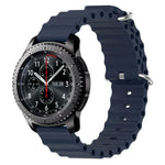 22mm 海洋風矽膠純色錶帶，適用於 Samsung Galaxy Watch3 45mm，適用於 Samsung Galaxy Watch 46mm，適用於 Samsung Gear S3 Classic，適用於 Samsung Gear S3 Frontier