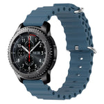 22mm 海洋風矽膠純色錶帶，適用於 Samsung Galaxy Watch3 45mm，適用於 Samsung Galaxy Watch 46mm，適用於 Samsung Gear S3 Classic，適用於 Samsung Gear S3 Frontier
