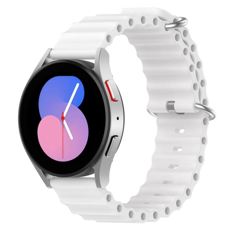 20mm 海洋風格矽膠純色錶帶，適用於 Samsung Galaxy Watch 5 44mm，適用於 Samsung Galaxy Watch 5 40mm，適用於 Samsung Galaxy Watch 5 Pro 45mm，適用於 Samsung Galaxy Watch 4 44mm