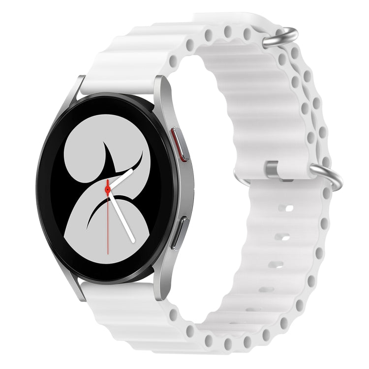 20mm 海洋風格矽膠純色錶帶，適用於 Samsung Galaxy Watch 4 40mm，適用於 Samsung Galaxy Watch 4 Classic 42mm，適用於 Samsung Galaxy Watch 4 Classic 46mm，適用於 Samsung Galaxy Watch Active 2 40mm