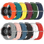 20mm Ocean Style Silicone Solid Color Watch Band, For Samsung Galaxy Watch Active 2 44mm, For Samsung Galaxy Watch 42mm