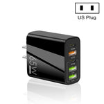 65W 雙 PD Type-C + 3 x USB 多埠充電器，適用手機和平板電腦，美規插頭，美規插頭