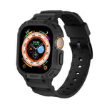 適用於 Apple Watch Ultra 3 / 2 / 1 49mm JUNSUNMAY 一體成型 TPU 保護殼可調節彈性錶帶