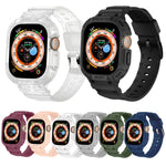 適用於 Apple Watch Ultra 3 / 2 / 1 49mm JUNSUNMAY 一體成型 TPU 保護殼可調節彈性錶帶