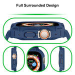 適用於 Apple Watch Ultra 3 / 2 / 1 49mm JUNSUNMAY 一體成型 TPU 保護殼可調節彈性錶帶