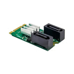 ST551 6Gbps PCIe B+M鍵轉2埠SATA 3.0卡，M.2轉雙SATA轉接器，ST551