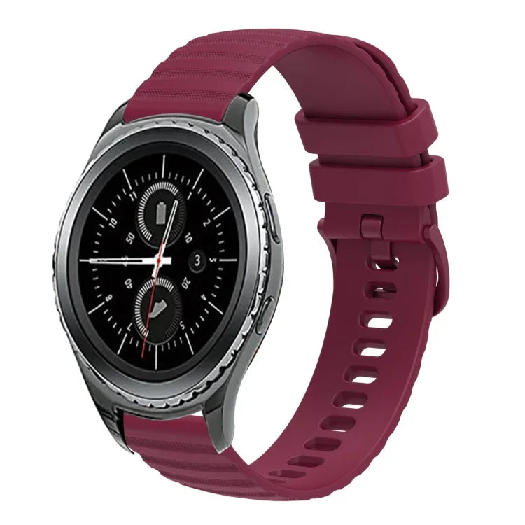 20mm Wavy Dotted Solid-Color Silicone Watch Band, For Samsung Galaxy Gear S2 Classic