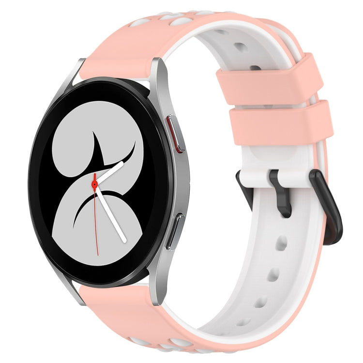 20mm 雙色多孔矽膠錶帶，適用於 Samsung Galaxy Watch4 40mm，Samsung Galaxy Watch4 Classic 42mm，Samsung Galaxy Watch4 Classic 46mm，Samsung Galaxy Watch Active2 40mm