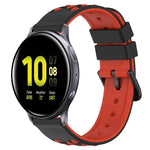 20mm 雙色多孔矽膠錶帶，適用於 Samsung Galaxy Watch Active2 44mm，適用於 Samsung Galaxy Watch 42mm