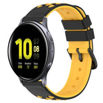 20mm 雙色多孔矽膠錶帶，適用於 Samsung Galaxy Watch Active2 44mm，適用於 Samsung Galaxy Watch 42mm