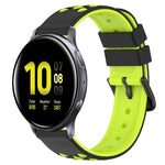 20mm 雙色多孔矽膠錶帶，適用於 Samsung Galaxy Watch Active2 44mm，適用於 Samsung Galaxy Watch 42mm