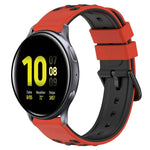 20mm 雙色多孔矽膠錶帶，適用於 Samsung Galaxy Watch Active2 44mm，適用於 Samsung Galaxy Watch 42mm